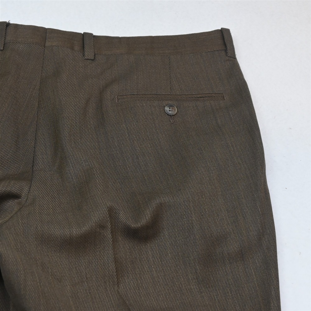 Jack Victor 38x32 Brown 100% Estrato Wool Spencer Cuffed Dress Mens Pants - Picture 8 of 9
